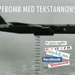 Teppebomb med tekstannonser